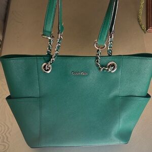Calvin Klein Emerald Green Tote